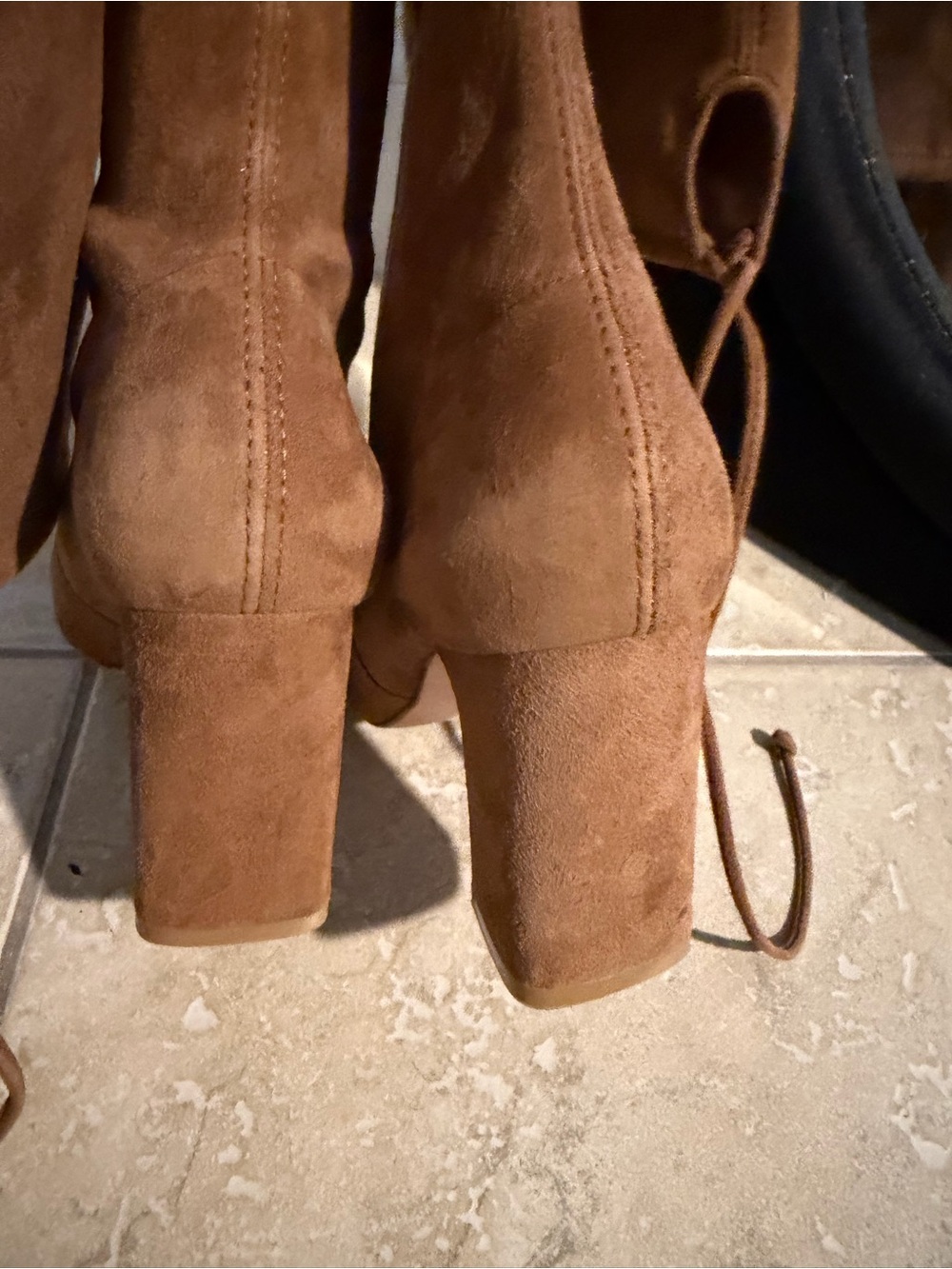 Stuart Weitzman Tieland Suede Over-The-Knee Boots - Walnut Brown - Size 7.5 US - Picture 4 of 12